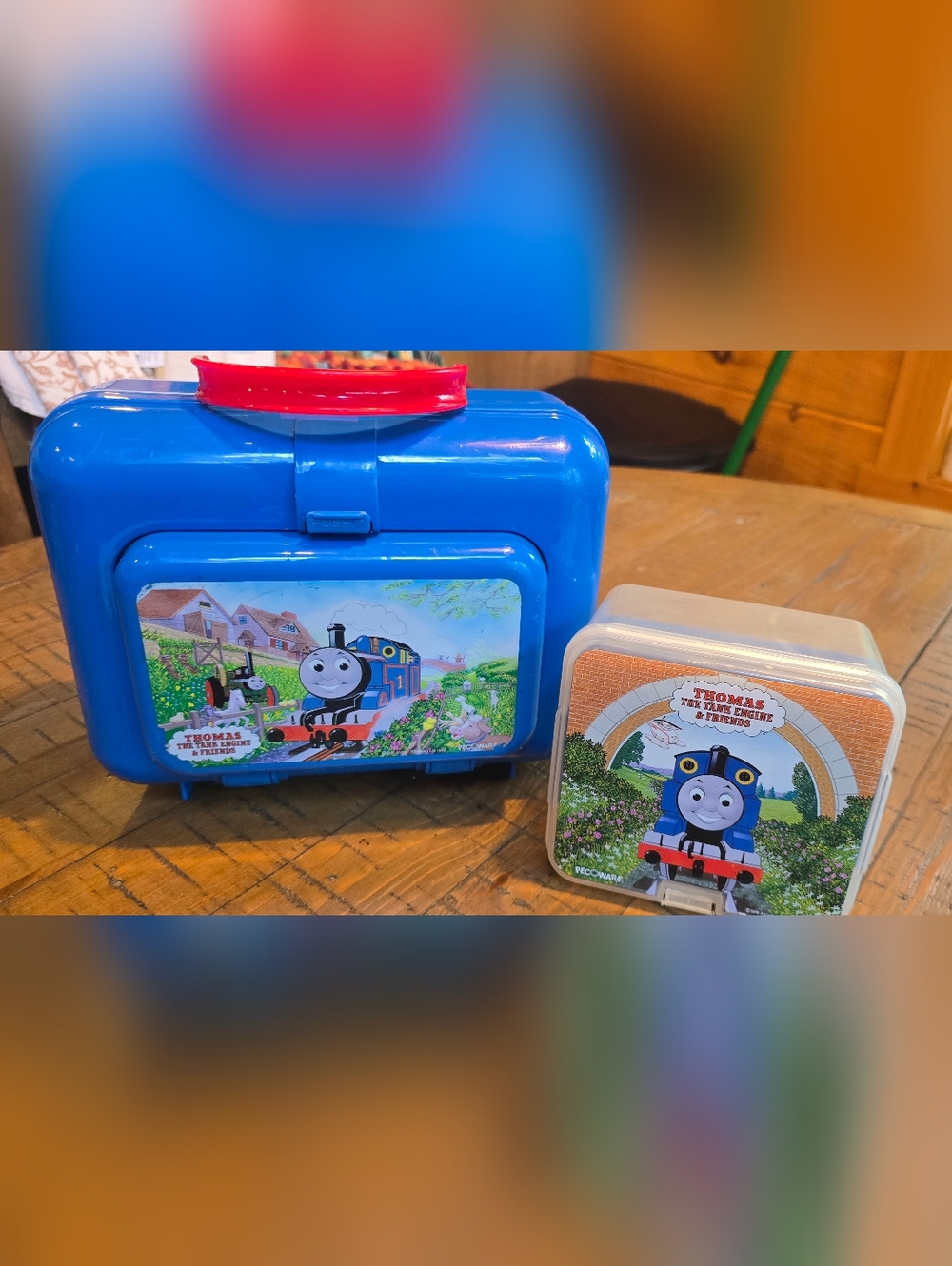 Thomas The Train Tank Engine & Friends Lunchbox & Snack Container Vintage 2001